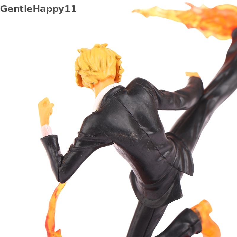 Gentlehappy 15 cm Anime One Piece Sanji Patung Hitam Kaki Api Versi Pertempuran Pvc Koleksi Onepiece Action Figure Model Mainan Hadiah id