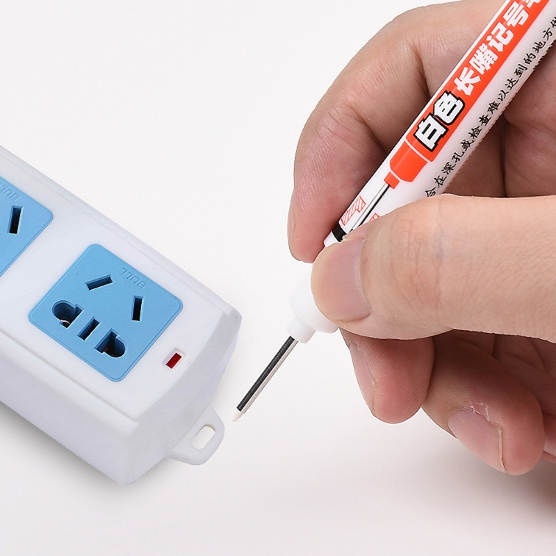 Multifungsi 20mm Tip Panjang Kepala Spidol/Permanen Berminyak Tahan Air Putih Cepat Kering Ekstensi Tips Pen Perlengkapan Woodworking