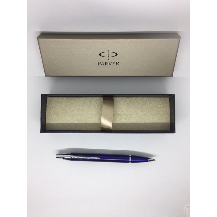 

Parker IM Ballpoint Biru Chrome Trim Klip Silver