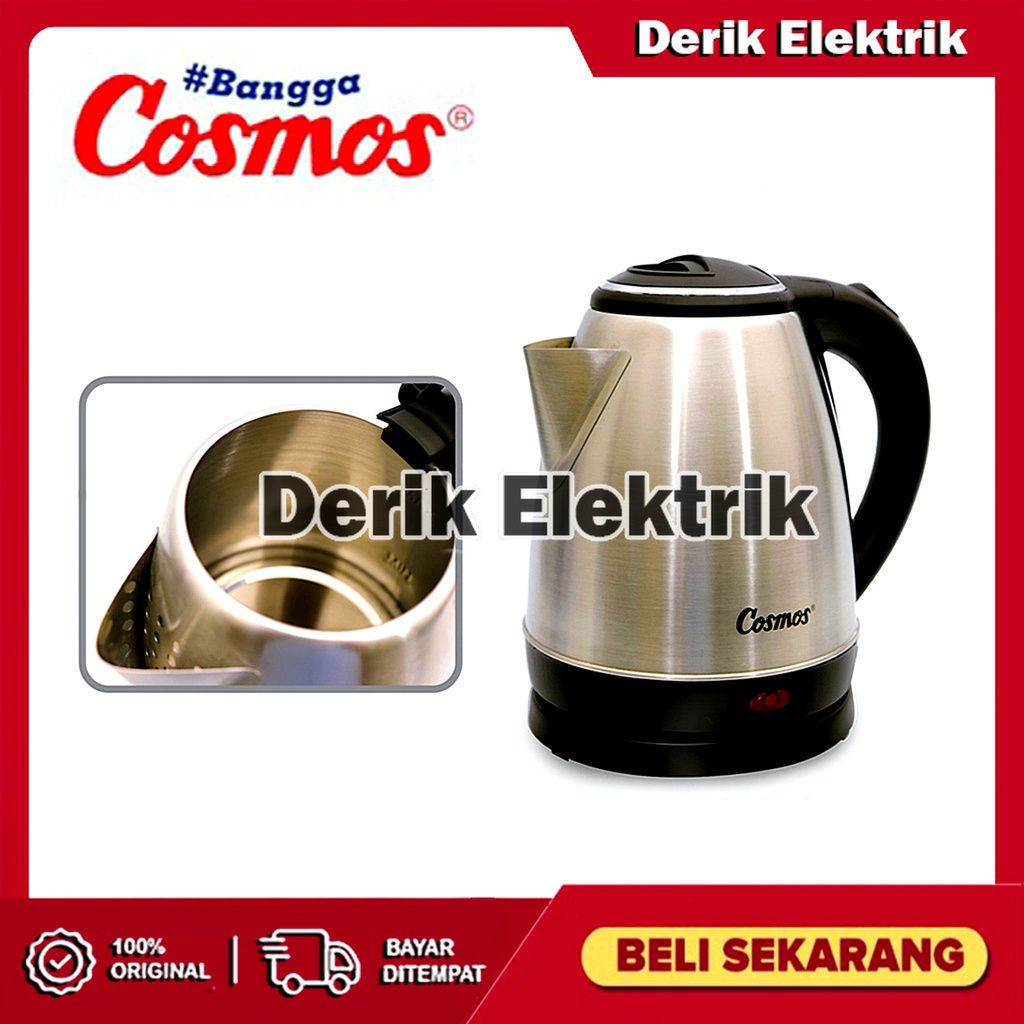 COSMOS KETEL / KETTLE / TEKO LISTRIK CTL-618 N / CTL 618 N / CTL618 N (1,5 LITER) GARANSI RESMI