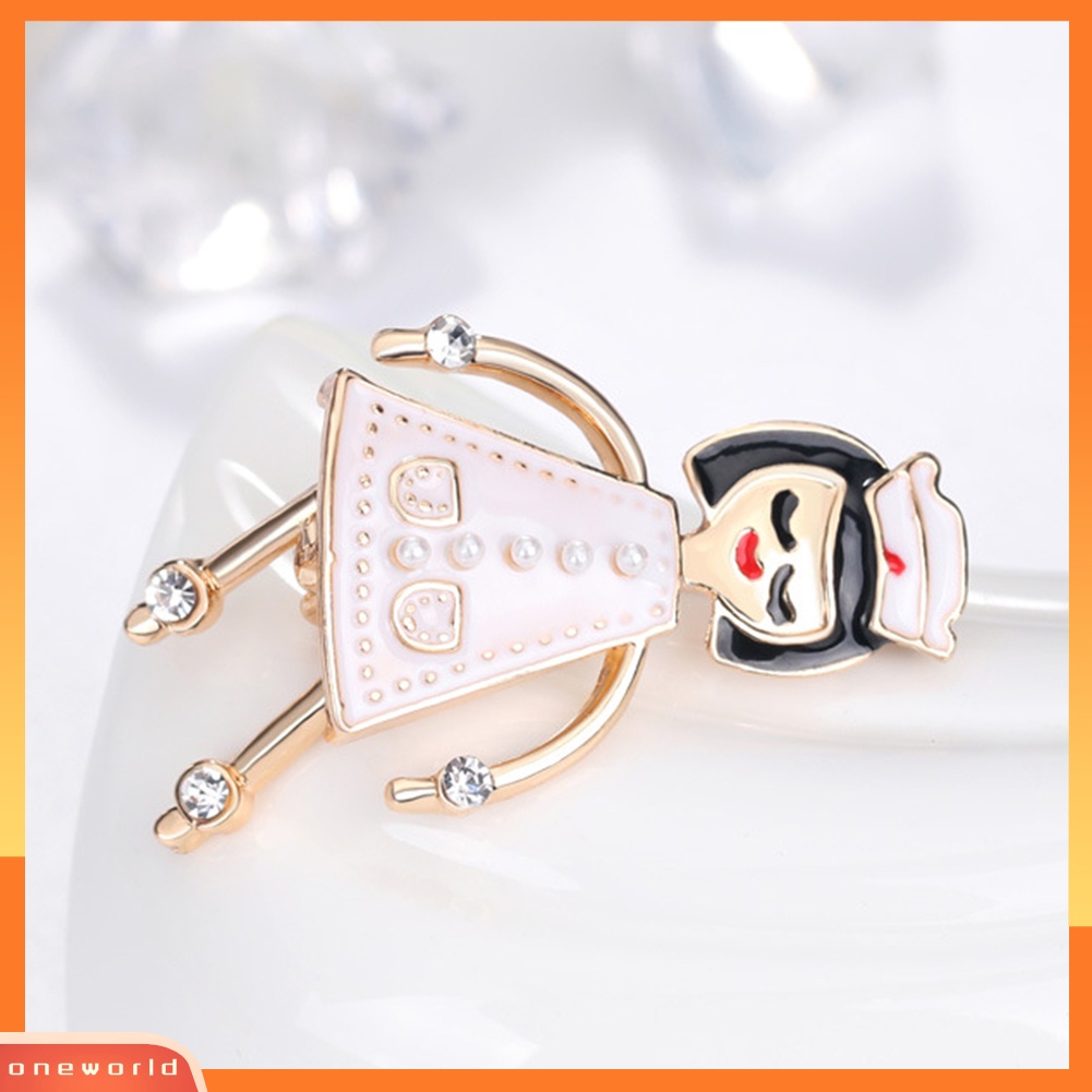 [ONE] Fashion Kartun Gadis Kecil Bros Pin Paduan Lencana Jas Jaket Kerah Aksesori