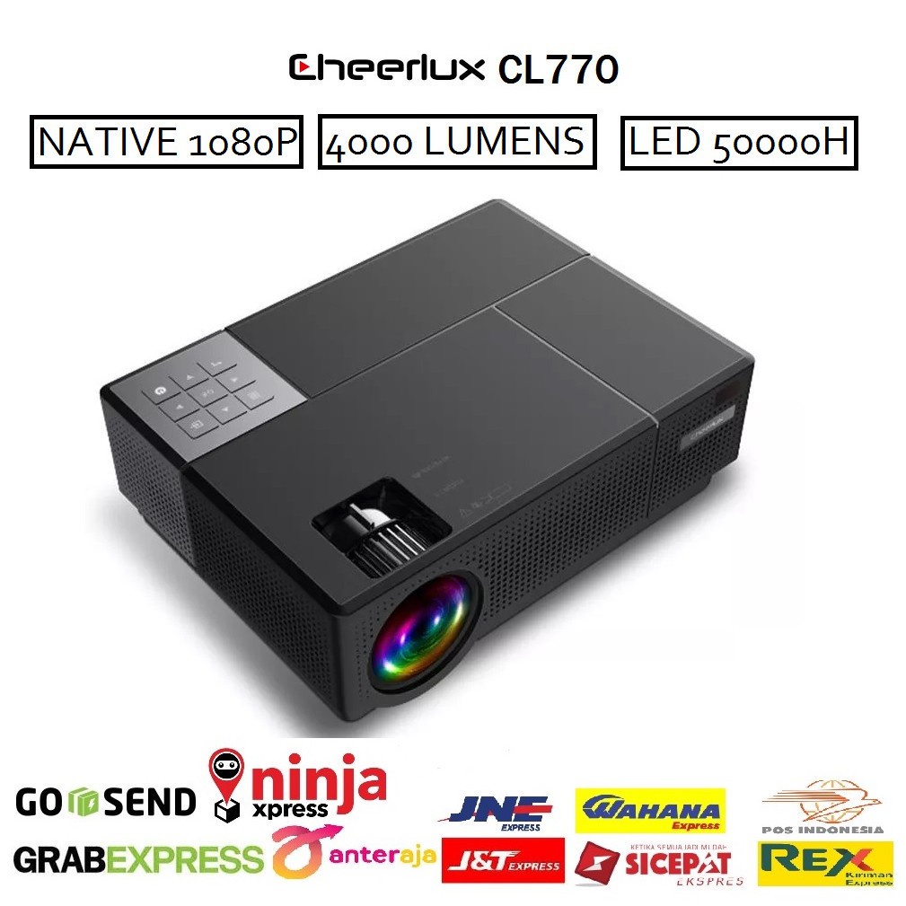 CHEERLUX CL770 Android ATV Home Projector 1080P Full HD - 4000 Lumens