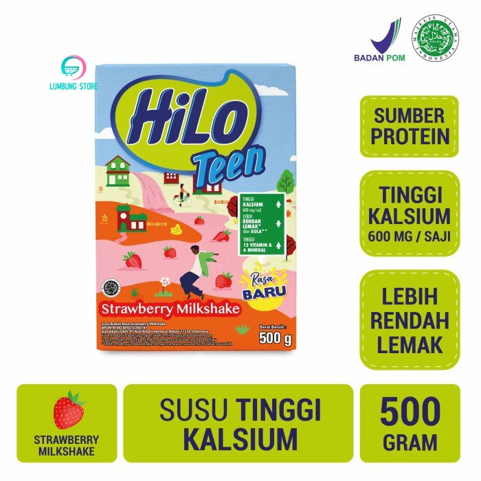 

HiLo Teen Strawberry Milkshake 500gr - Susu Tinggi Kalsium