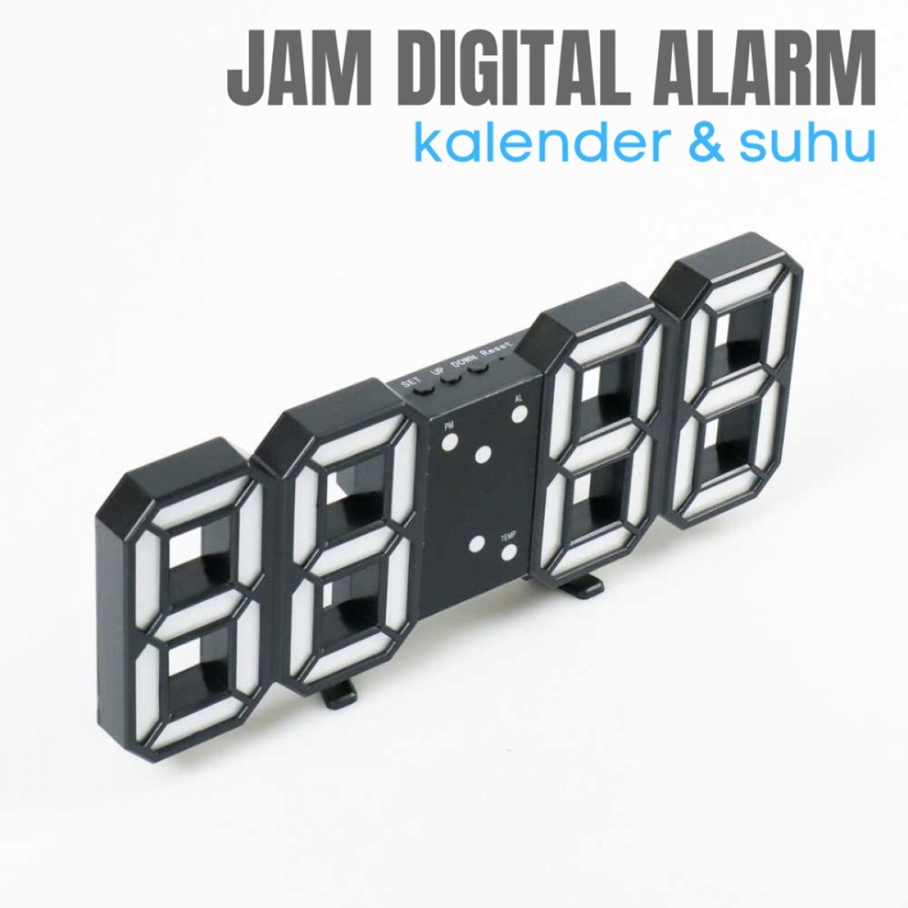 Taffware Jam Meja Alarm Suhu LED Digital Clock