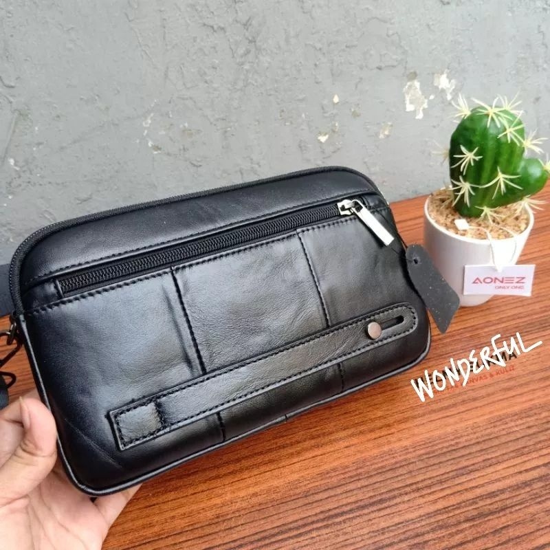 Handbag/Selempang Kulit Asli Sapi Pria/Wanita Kulit Import LX_Store