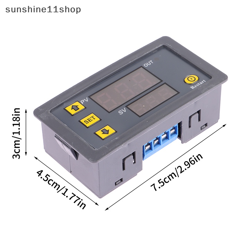 Sho Digital Time Delay Relay Display Cycle Timer Control Switch Adjustable Waktu N