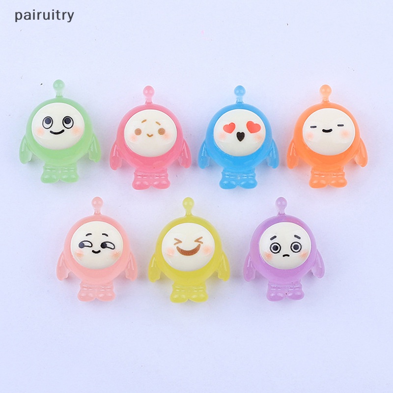 Prt 5PCS Angka Kartun Bercahaya Resin Dekorasi Mobil Hadiah Taman Ornamen PRT