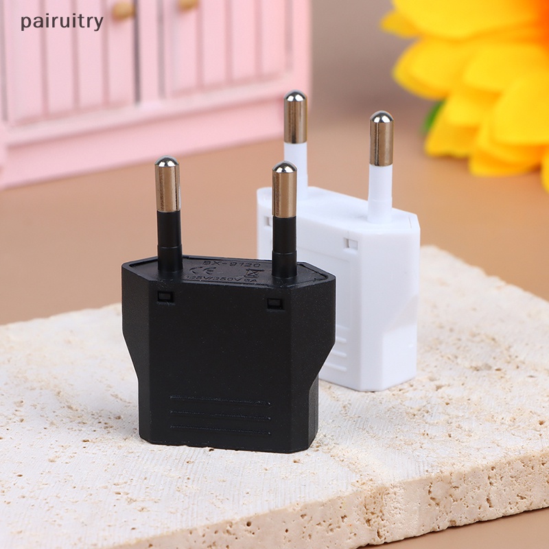 Prt 1Pc EU Euro KR Plug Adapter Converter US to EU Plug Adapter Travel Adaptor PRT