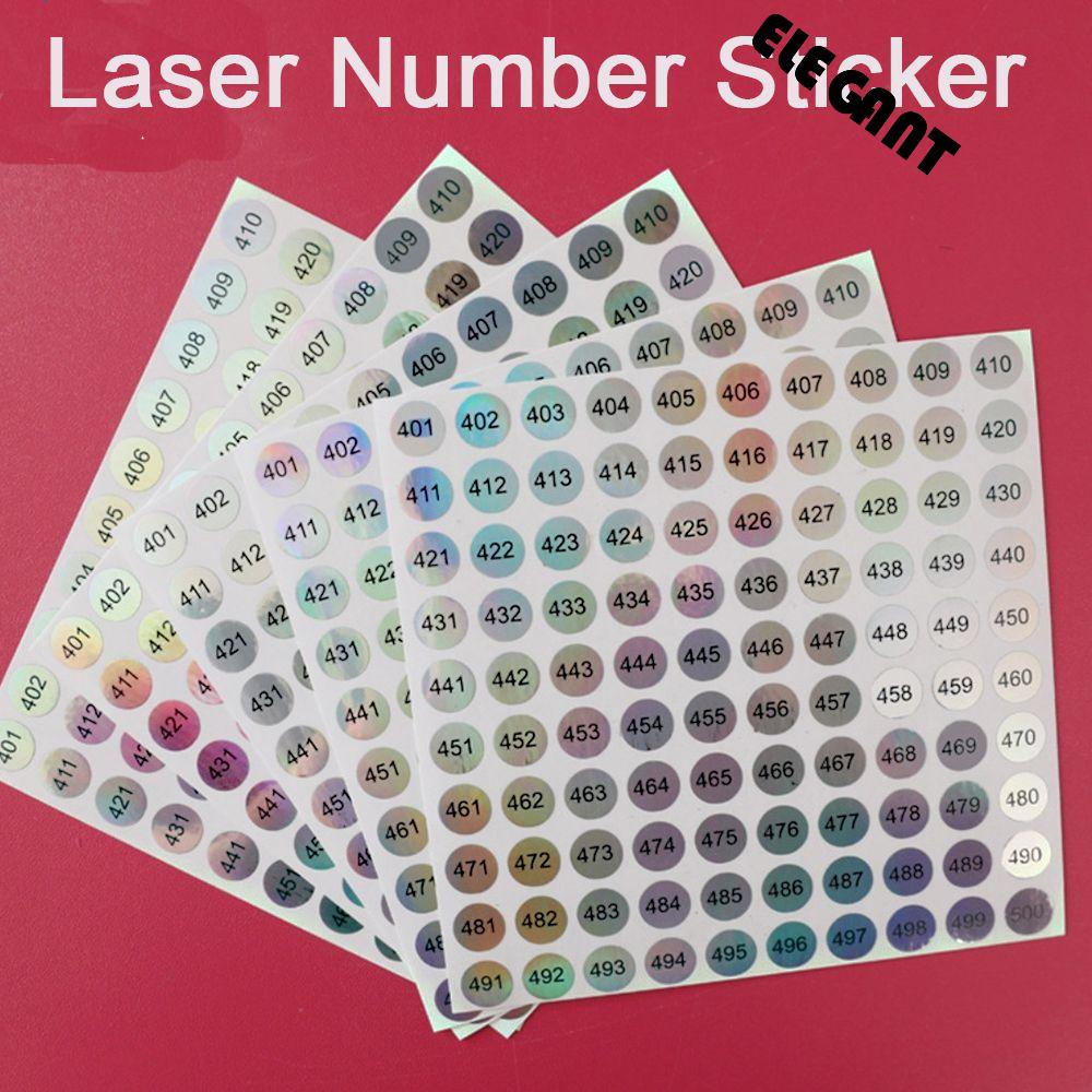 [Elegan] Stiker Angka Laser Kreatif Perekat Diri Scrapbook Dekorasi DIY Craft Stationery Number Tag Stiker Botol Kutek