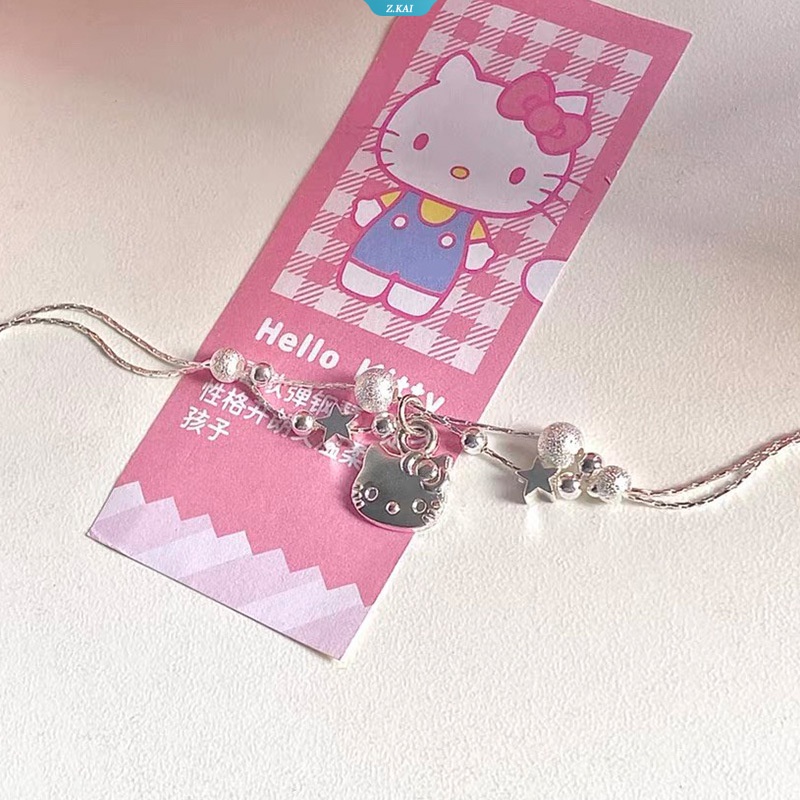 Sanrio Gelang Kawaii Cinnamoroll Kuromi Gadis Perhiasan Lucu HelloKitty My Melody Kartun Manis Gelang Gadis Perhiasan Festival Hadiah [ZK]