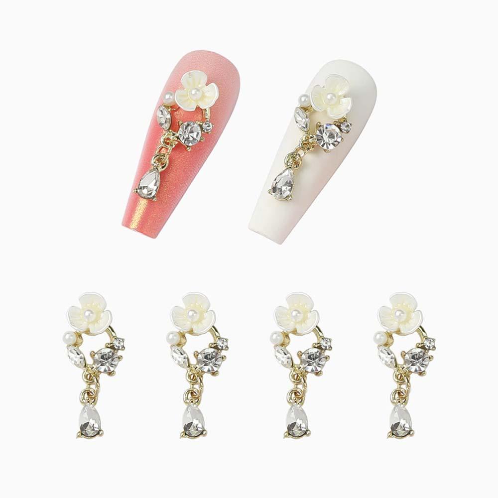 Mxbeauty Bunga Hiasan Kuku Wanita Ins Gaya Cinta Hati Lava Heart Manicure Aksesoris Nail Ornament Nail Jewelry