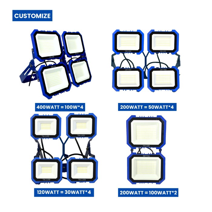 LAMPU SOROT LED SMD TALLED BLUE BIRU WATT CUSTOMIZE - WHITE & WARM WHITE TALLED