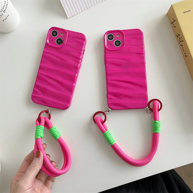 IPHONE Casing Lanyard Buah Naga Cocok Untuk Perlindungan Lensa Iphone14 13 12 11 Pro Max Gadis Cantik Soft Case