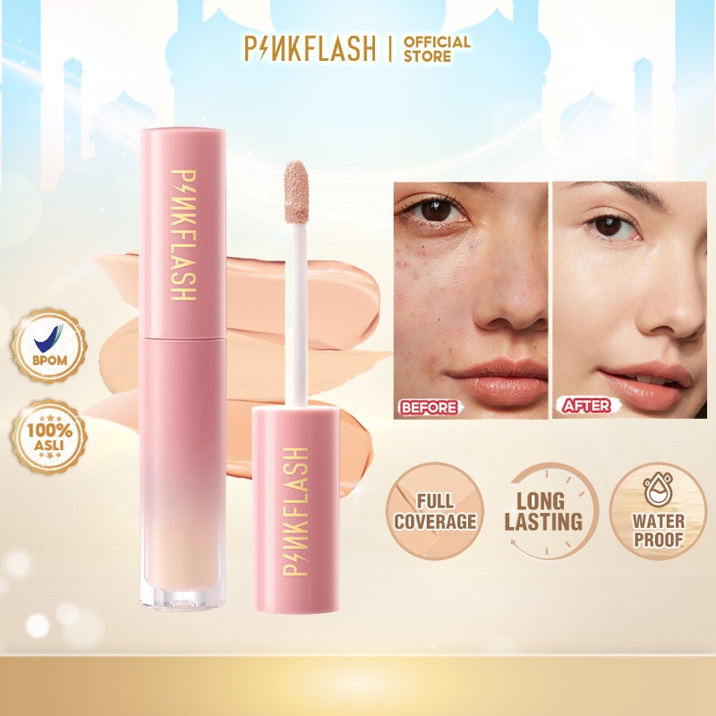 PINKFLASH OhMyBreath Breathable Liquid Concealer Tahan Lama Matte 5 Colors