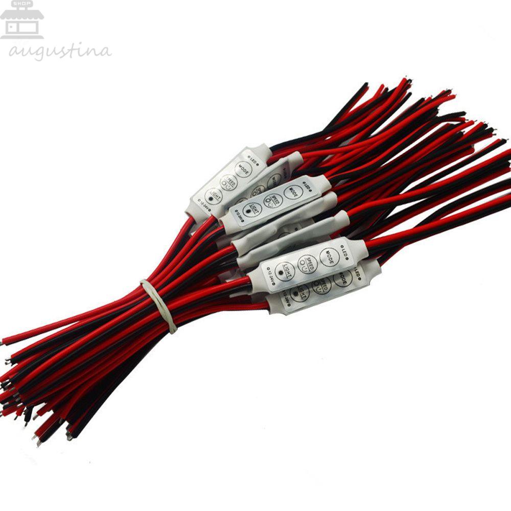 Augustina RGB Controller Untuk Rgb5050 DC 3Keys 12V-24V Single Color Dimmer Switch Peredup Driver