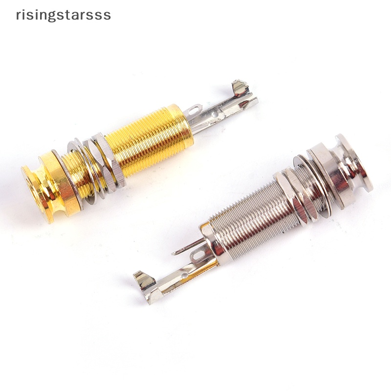 Rsid Span-new 1pc Kuningan Elektrik Gitar Bass Input/Output Mono Ulir Panjang Jack Socket Jelly