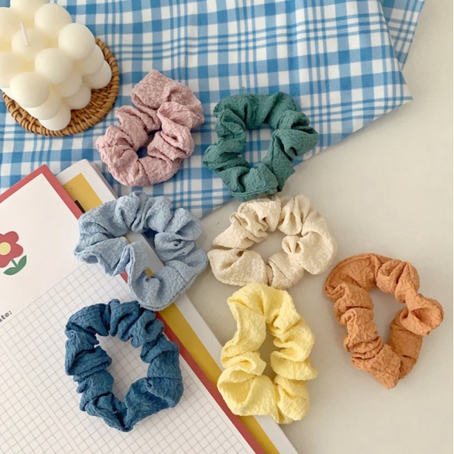 TIKTOK - D6131 Ikat Rambut Korea Polos Warna Warni / Scrunchie / Ikat Rambut Gaya Korea / Ikat Rambut Cepol F5165 / Kuncir Rambut