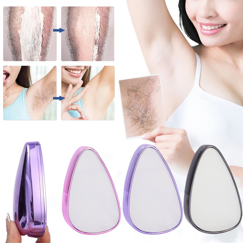 Water Drop Shape Nano Painless Epilator Crystal Gentle Hair Remover Eraser Profesional Aman Fisik Unisex Alat Perawatan Kecantikan Tubuh