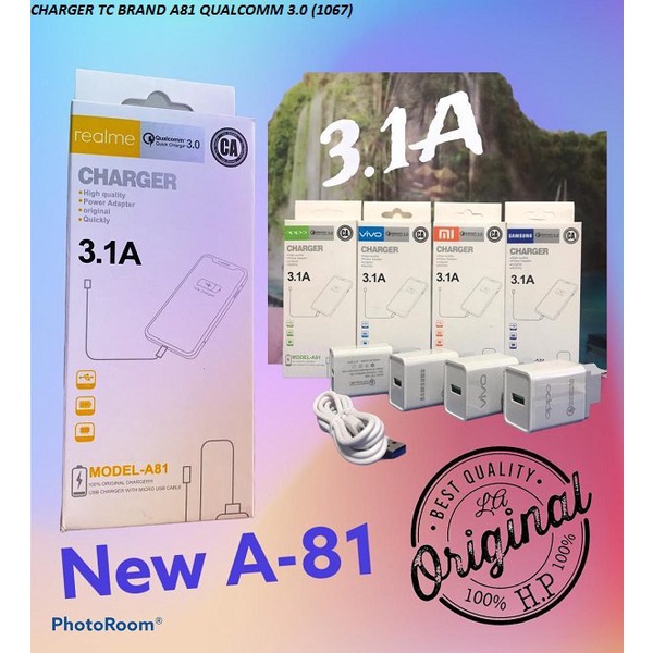BOP TC TRAVEL CHARGER A81 ALL BRANDED QUALCOMM 3.1A PACKING IMPORT MICRO USB