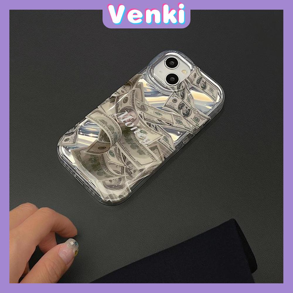 VENKI - Untuk iPhone 11 iPhone Case Laser Reflektif Bening Phone Case TPU Soft Shockproof Airbag Phone Case Grafiti Sederhana Bahasa Inggris Kompatibel dengan iPhone 14 13 Pro max 12 Pro Max XR