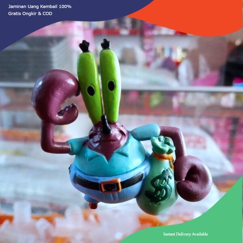 hiasan aquarium karakter mr crab, dekorasi aquarium mr crab, mr crab, ornamen aquarium mr crab, hias