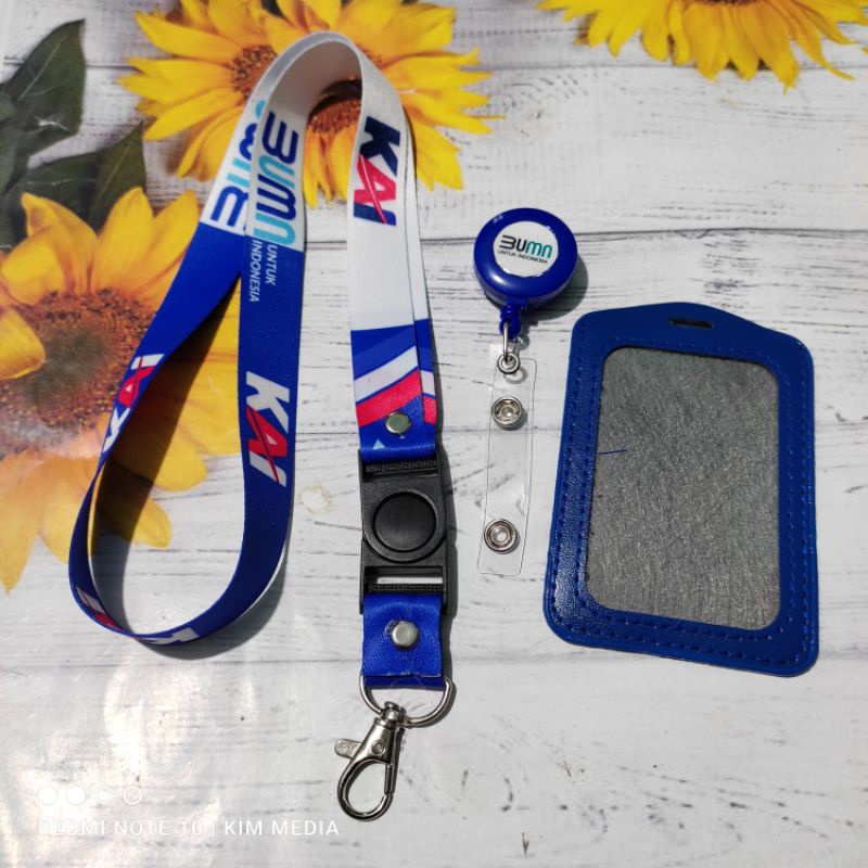 

Lanyard KAI PT KAI Kereta Api Indo | Tali idcard KAI kai BUMN Printing Waterresist SATUAN