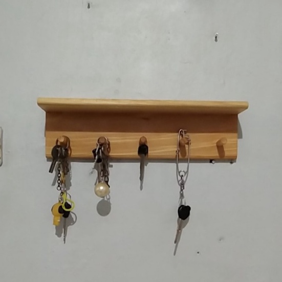 Rak baju kayu gantung minimalis / Rak baju kayu murah lebih Aesthetic