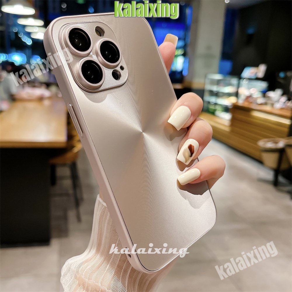 [Dengan Logo]cd Pattern Plating Phone Case Untuk iPhone 14pro Max 13pro 12 Pro Max11 Dengan film Lensa HD Casing Pink