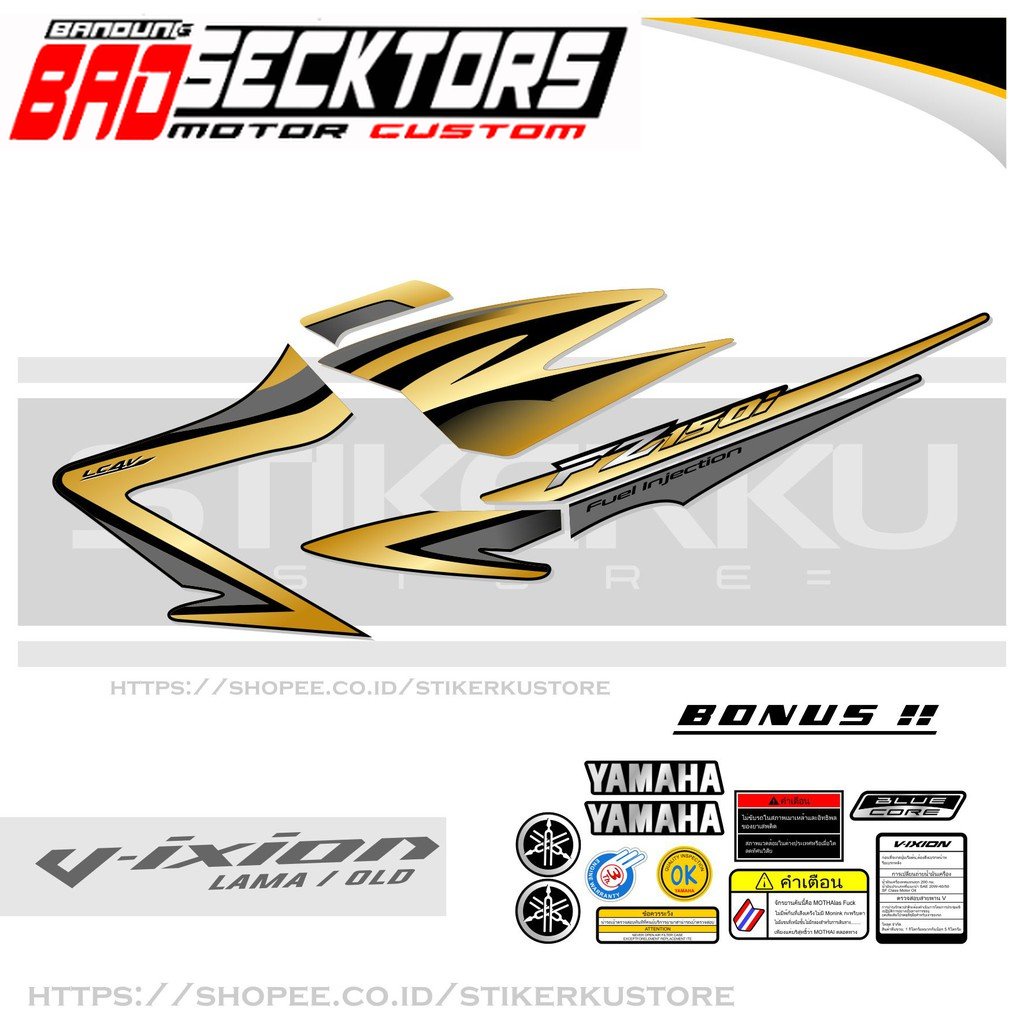 STRIPING VIXION OLD / LAMA / STIKER VIXION LAMA / STICKER VIXION OLD / VARIASI / MALAYSIA / FZ150I