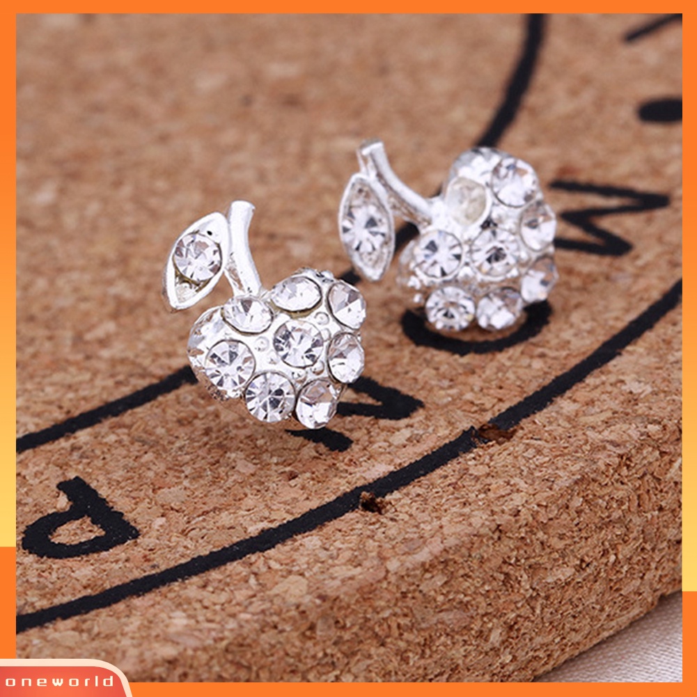 [WOD] Fashion Wanita Berlian Imitasi Hias Bintang Hati Telinga Kelinci Stud Earrings Perhiasan Hadiah