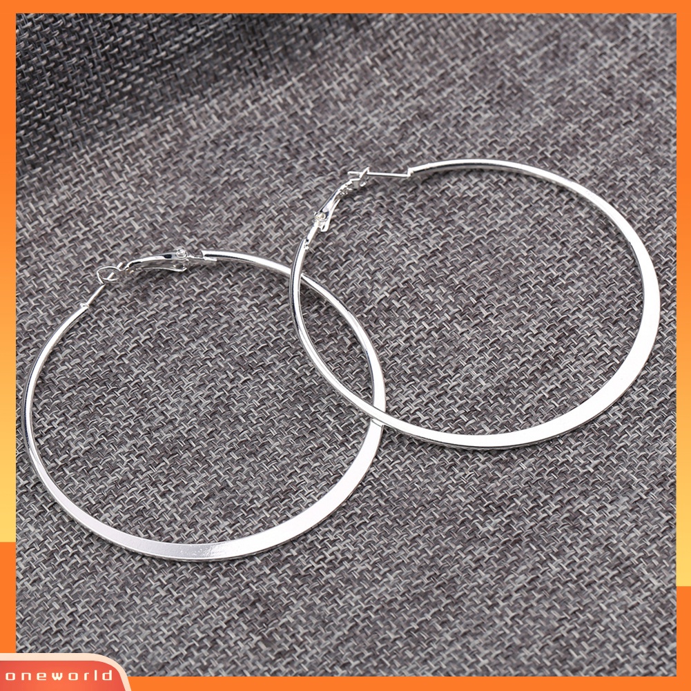 [WOD] 3pasang Ukuran Yang Berbeda Fashion Lingkaran Liontin Hoop Earrings Eardrop Jewelry