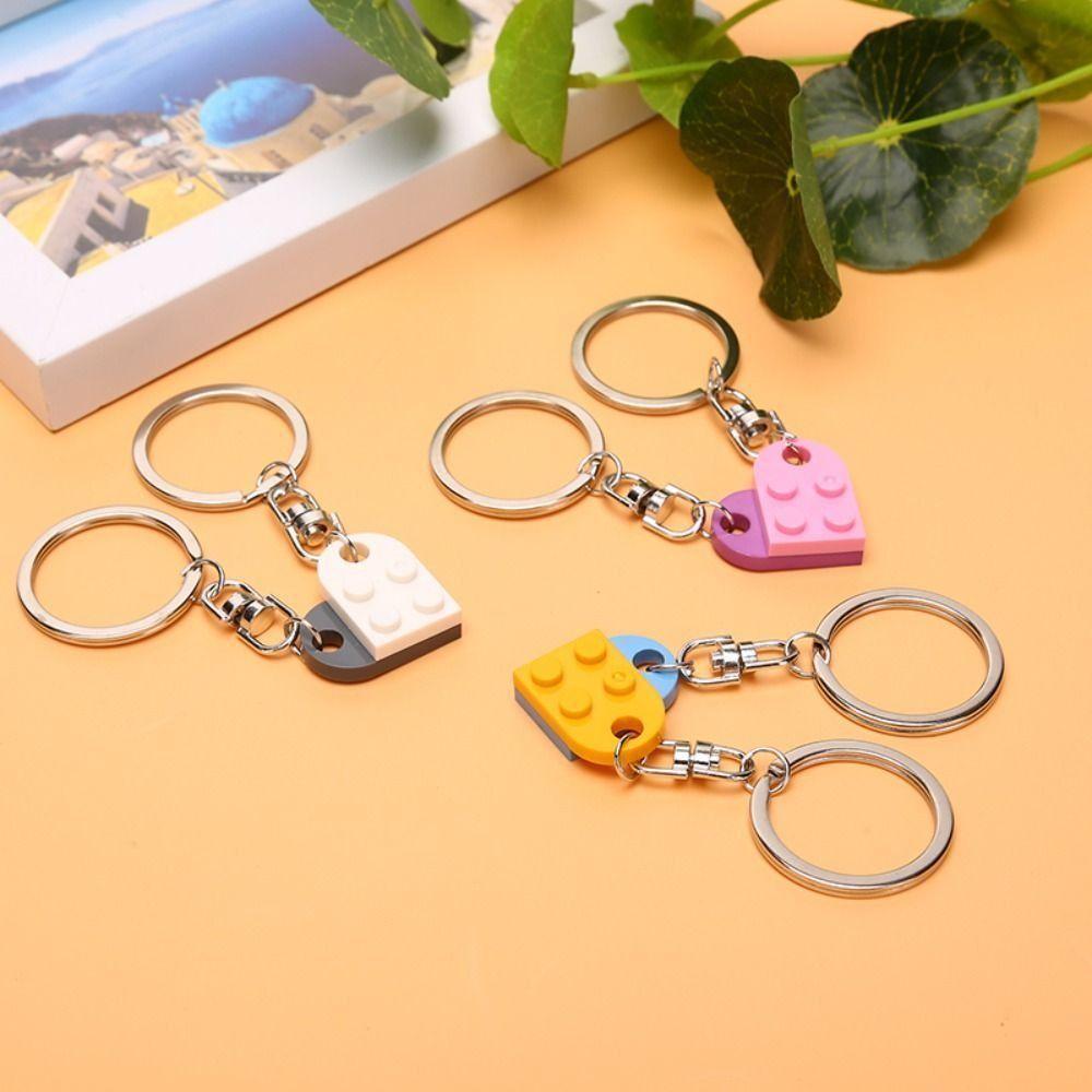 Lanfy Cinta Hati Bata Gantungan Kunci Wanita Pria Indah Hadiah Ulang Tahun Aksesoris Kunci Ornamen Untuk Pasangan Persahabatan Key Chain