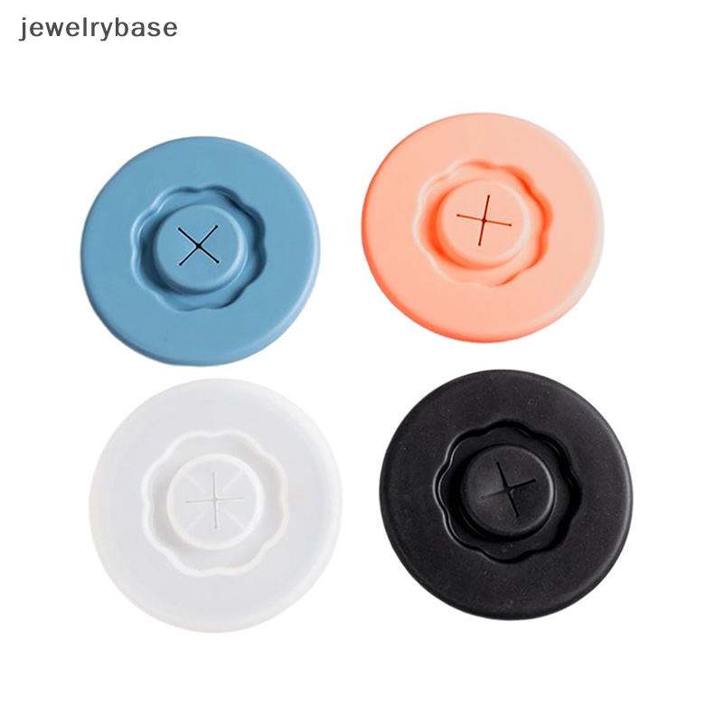 [jewelrybase] All-matching Silicone Cup Lid Glass Drink Cover Tahan Panas Dengan Lubang Sedotan Tahan Lama Aksesoris Botol Fleksibel Dicuci Butik