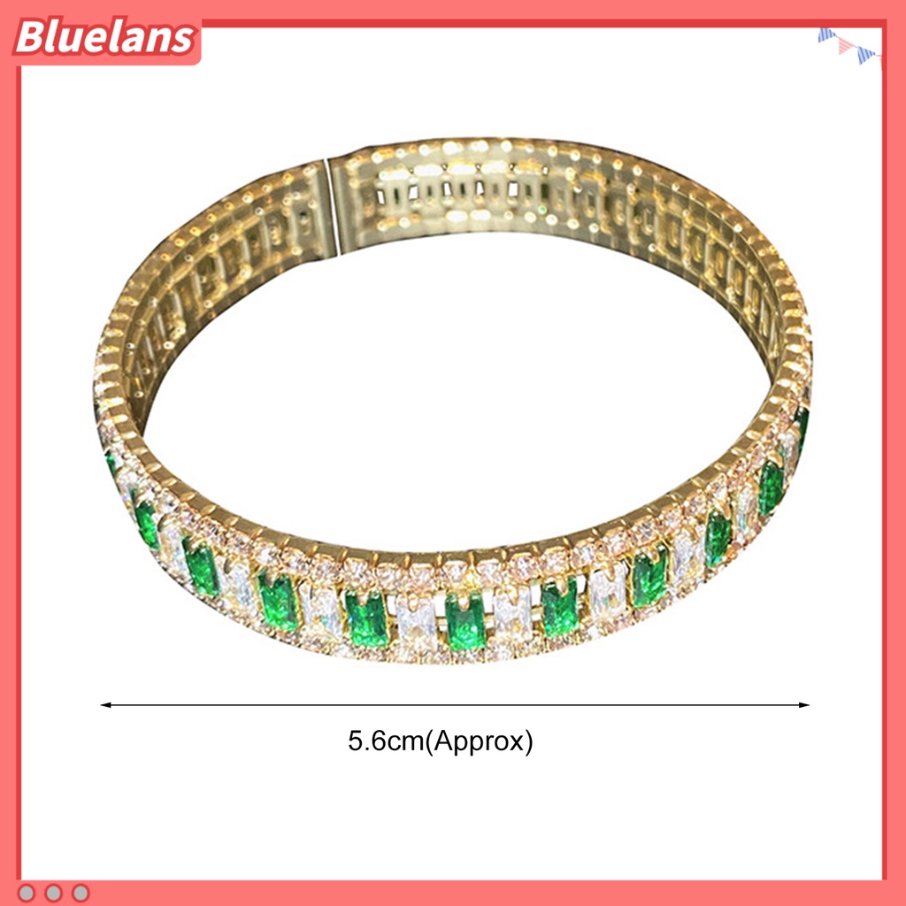 [BLS] Gelang Tangan Wanita Rantai Tangan Portabel Bulat Berlian Imitasi Mengkilap Untuk Hadiah