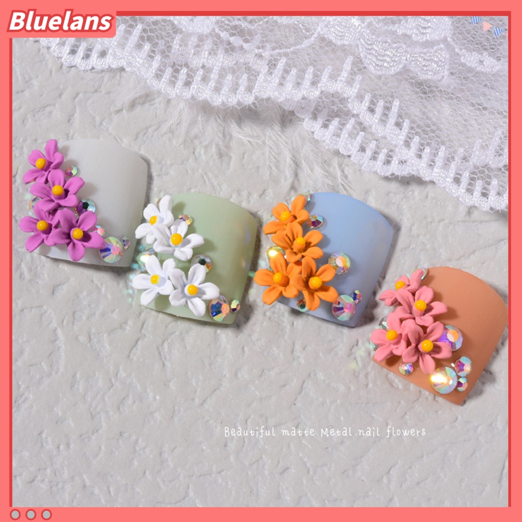 [BLM] 5pcs Ornamen Bunga Kuku Paduan Multifungsi Menarik Untuk Gadis 3D Dekorasi Nail Art Cantik