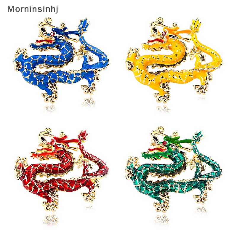 Mornin Fashion Enamel Naga Bros Pin Untuk Pakaian Wanita Mantel Perhiasan Aksesoris Pesta id