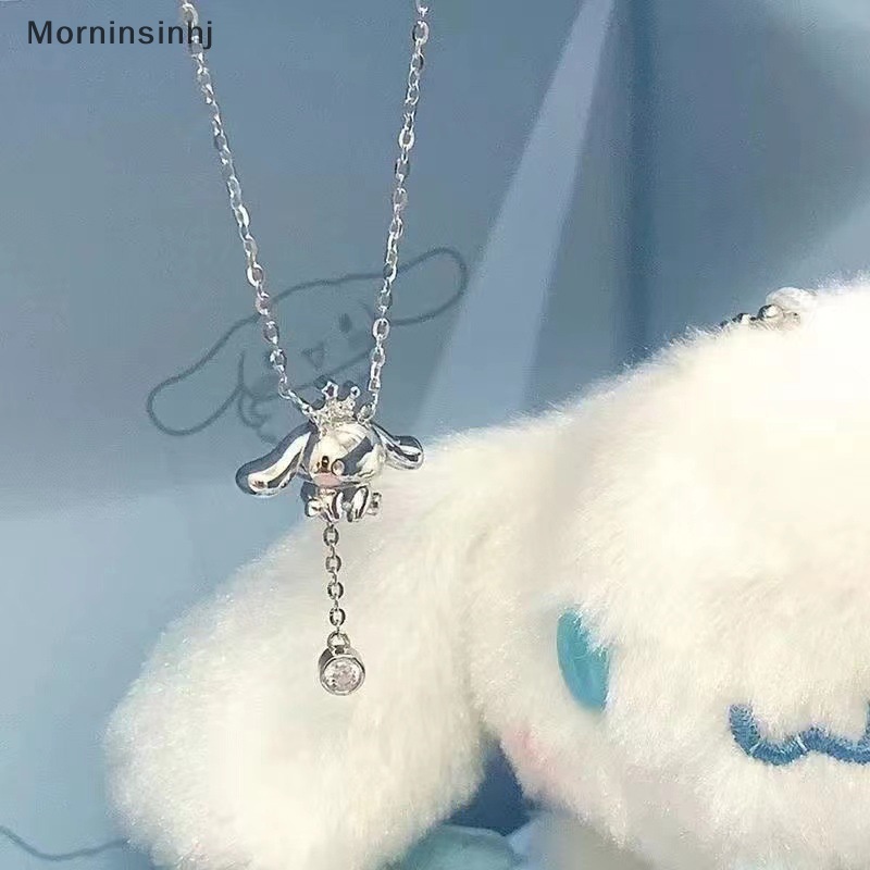 Mornin Cinnamoroll Rumbai Rantai Kalung Anime Kartun Fashion Wanita Perhiasan Wanita Kalung Liontin Dekorasi Gadis Hadiah Ulang Tahun id