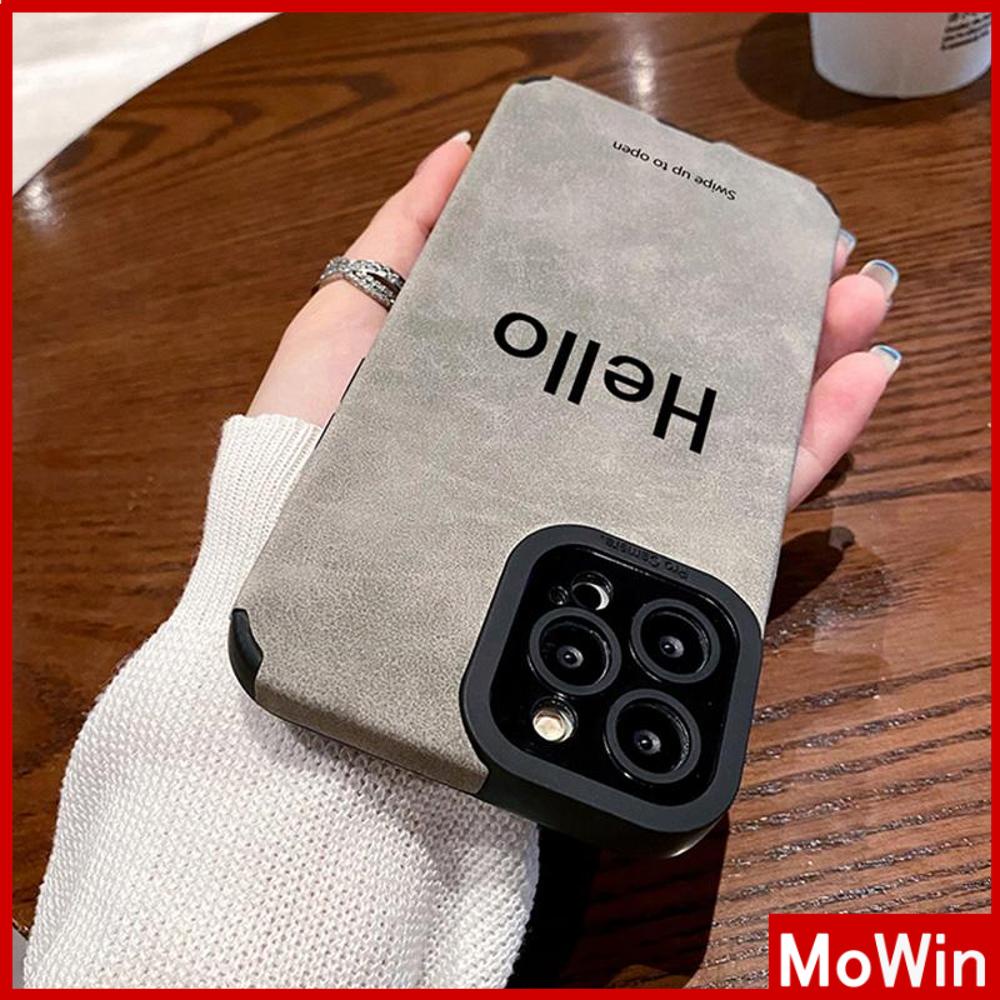 Case iPhone 14 Pro Max iPhone Case Murid Stiker Suede Shockproof Kamera Case Perlindungan Sederhana Bahasa Inggris Halo Kompatibel dengan iPhone 13 Pro max 12 Pro Max 11 xr xs max 7Plus 8Plus