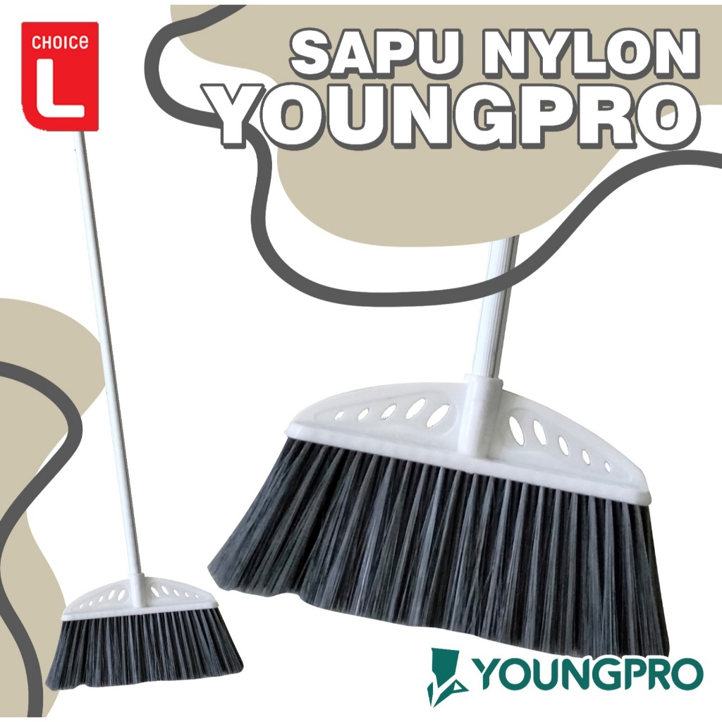 Youngpro Sapu Nylon sapu sebaguna Awet dan Kuat Alat Pembersih Sapu Lantai