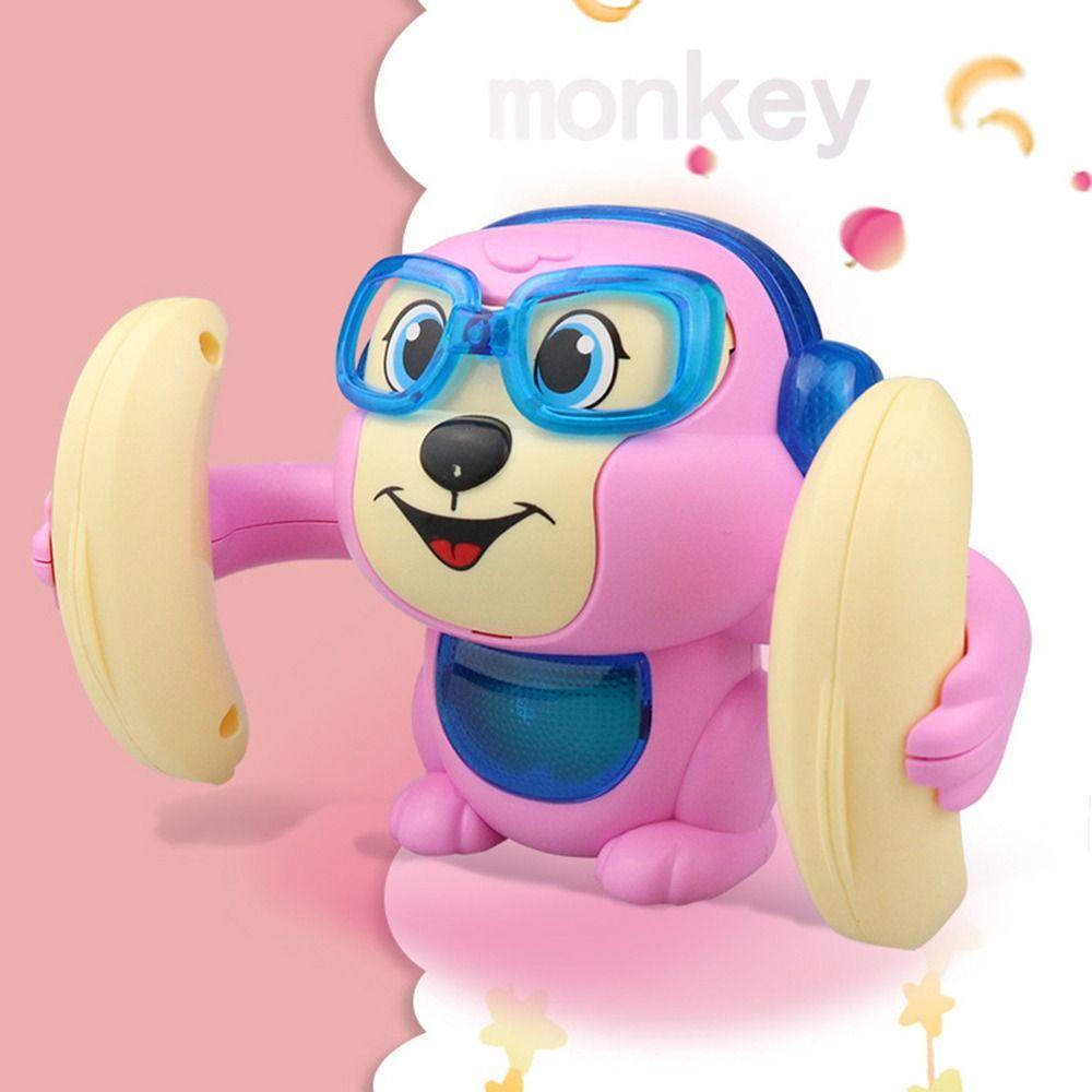 NEEDWAY Needway Voice-activated Tumbling Monkey Mainan Bayi Lucu Lucu360° Merangkak Mainan Kontrol Suara Mainan Edukasi Dini Mainan Anak Merangkak Mainan Elektrik Mainan Bayi Elektrik