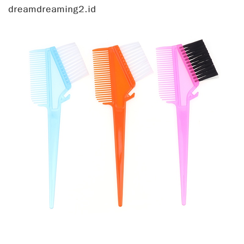 (drea) Pro Alat Salon Sikat Pewarna Pewarna Rambut Plastik Sisir Barber Salon Tint Hairdressing Styling Tools Sisir Warna Rambut Dengan Sikat //