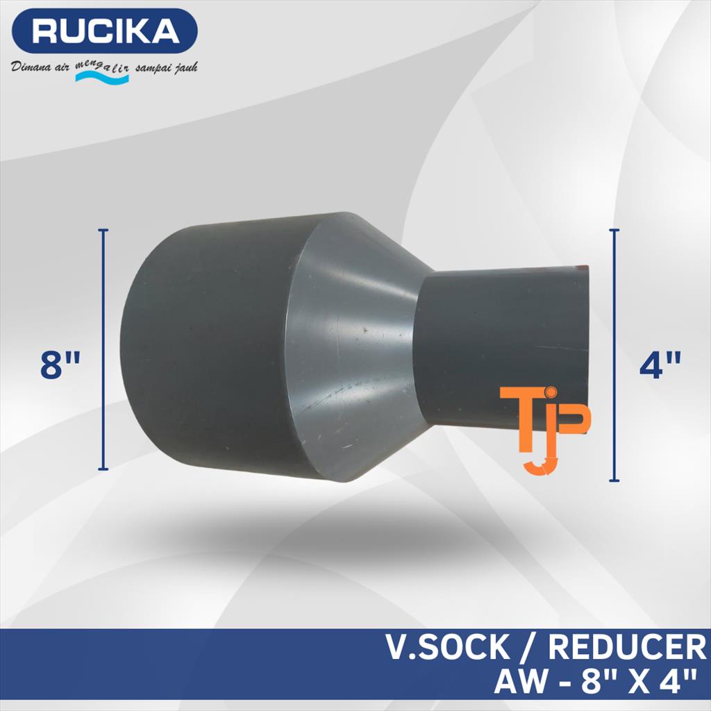 V.SOCK / REDUCER PVC AW RUCIKA 8 x 4&quot;