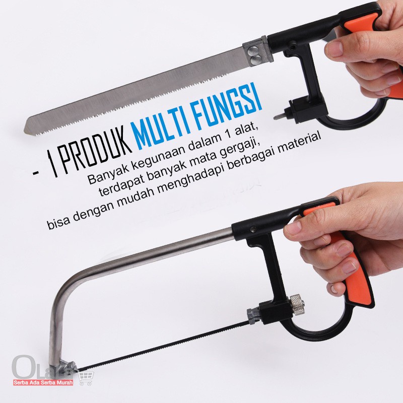 Indoholic Gergaji Tangan 8 in 1 Handsaw Set Gergaji Multifungsi untuk Kerajinan Kayu TD-069