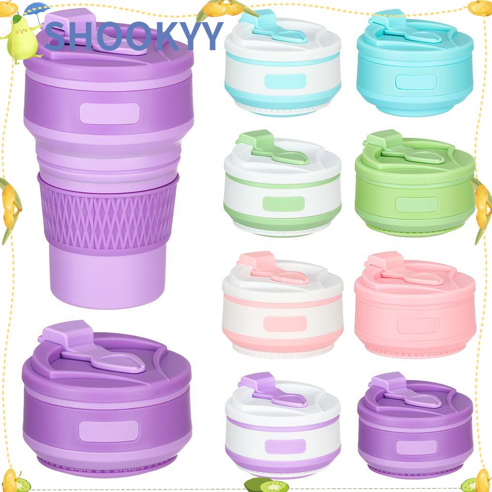 Chookyy 350ML Collapsible Silicone Cup Food Grade Outdoor Minum Sport Botol Gelas Air Lipat