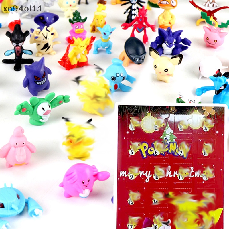 Angka XO Model Lot Bulk Beli 24Pcs Gaya Berbeda Boneka Figure Anime Pikachu OL