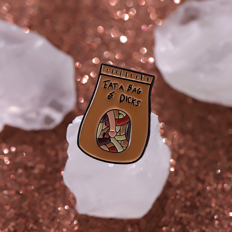 A Back of Dicks Enamel Pin Kreatif Bros Kerah Lencana Lucu Logam Perhiasan Hadiah Untuk Teman