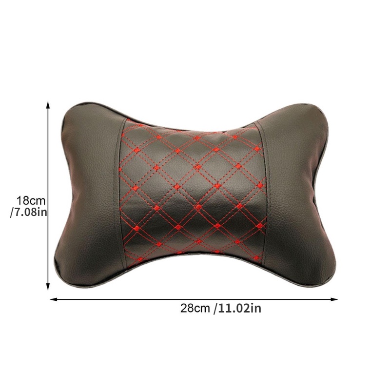 1pcs Universal Car Microfiber Faux Leather Seat Rest Cushion Headrest Bantal Leher Aksesoris Mobil Car Neck Rest Cushion Headrest Pillow Head Rest Cushion