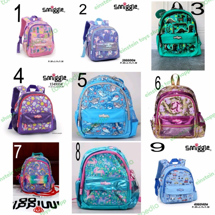 Tas Smiggle original backpack TK/ tas ransel anak/ Smiggle bag/ gift