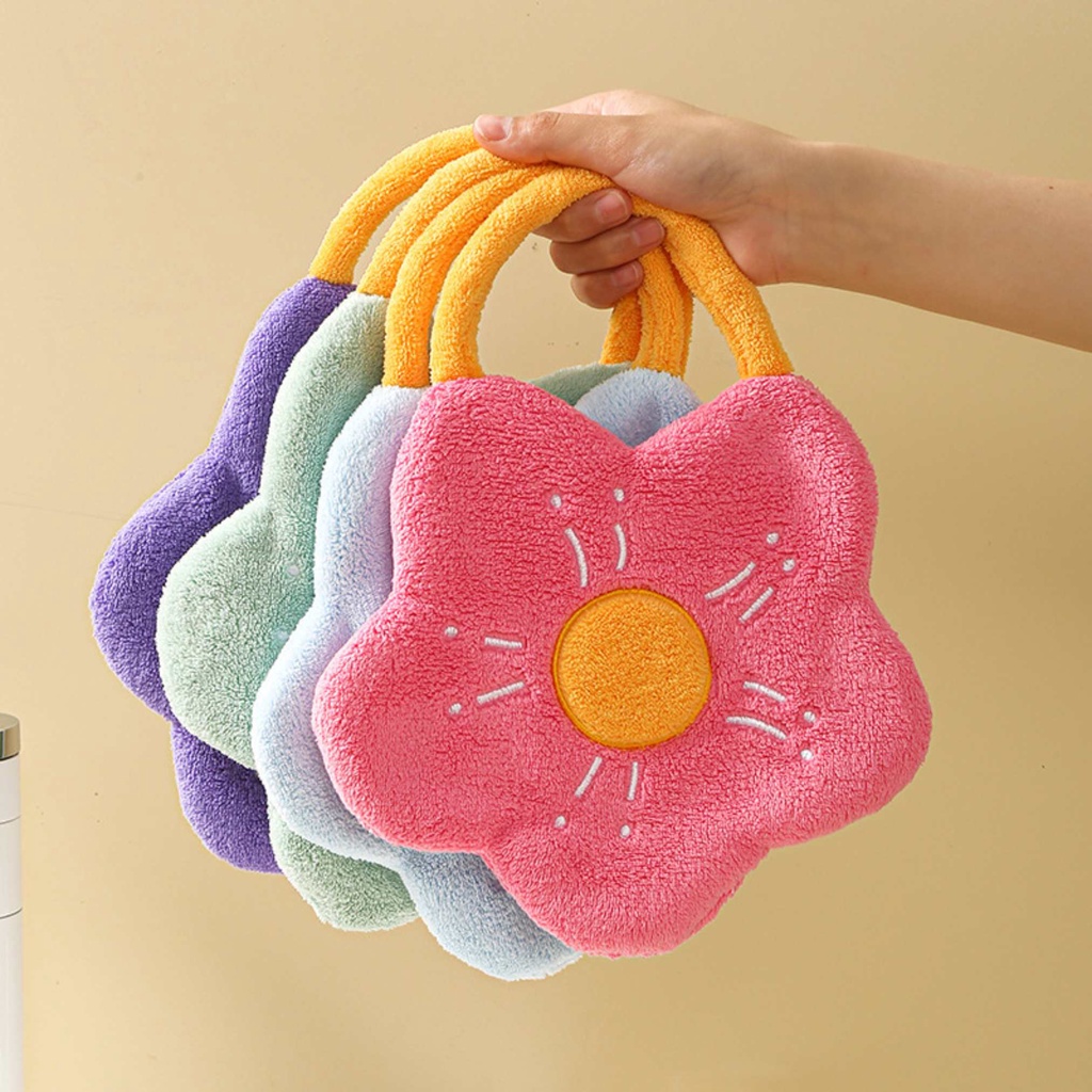 Handtowel Lap Tangan Gantung BUNGA Lap Premium Handuk Tangan Cepat Kering Lap Dapur Kamar Mandi