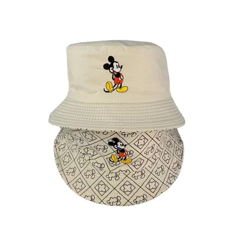 Topi Bucket Tabir Surya Kartun Bordir Mickey